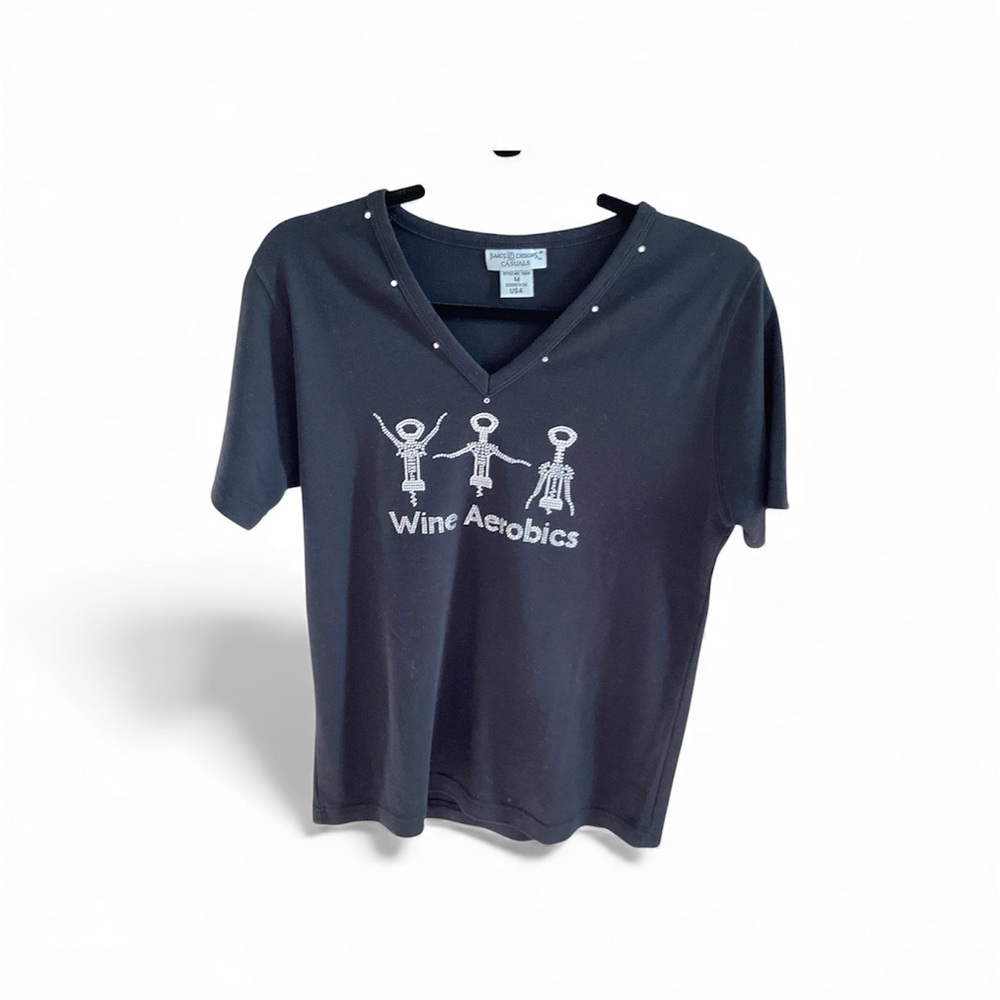 Wine Aerobics tee shirt‎